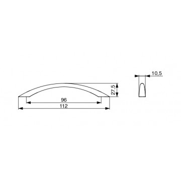 NK HR UCHYT RiexTouch XH03 matná biela 96mm