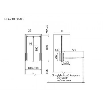 NK MG SKLOPNY VESIAK 630 - 830 PANTOGRAF