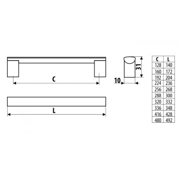 NK GM UCHYT DECORIS Porto 128mm HLINIK