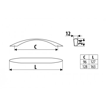 NK GM UCHYT DECORIS ELEN 128mm CHROM