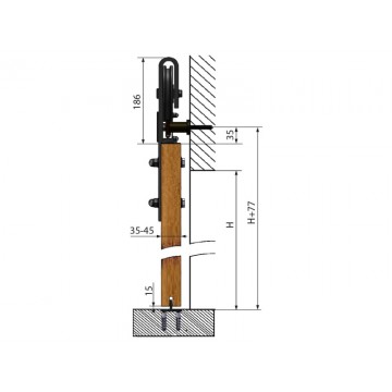 NK MG DESIGN LINE IZYDA CIERNA 1900/2000 mm(213-454)