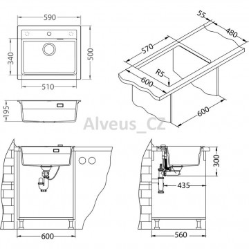 NK AL DREZ ATROX 30 béžový 55 +pop up sif 590x500x200mm