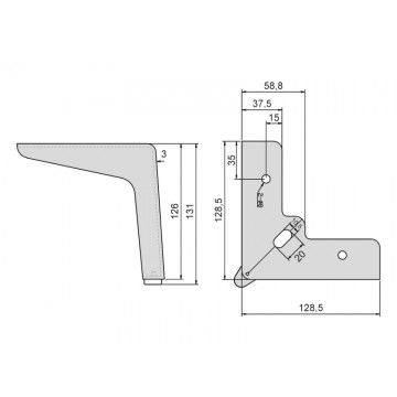 NK MG NABYTKOVA NOHA DN  - 726 H -130 P2 cierna