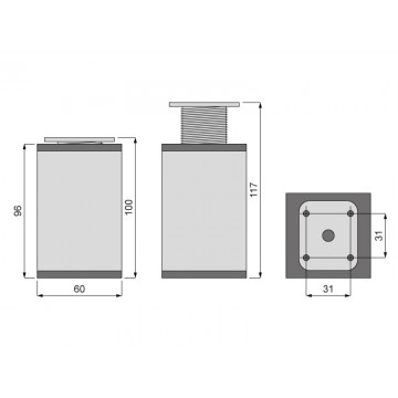 NK MG NABYTKOVA NOHA 60 x 60 x 100 NEREZ