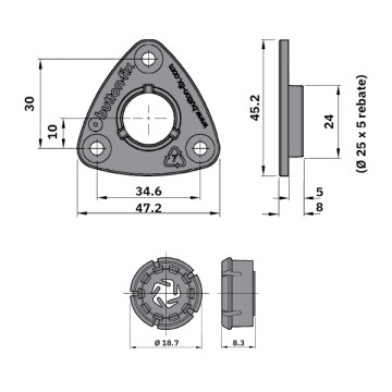 NK QT Button-fix Upevnenie Typ 3