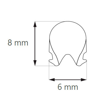 NK EP LED NeoCover 6mm - 1m Biely